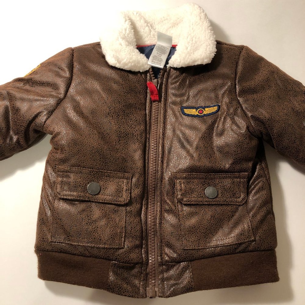 Little Me Aviator Bomber Jacket Size 12M